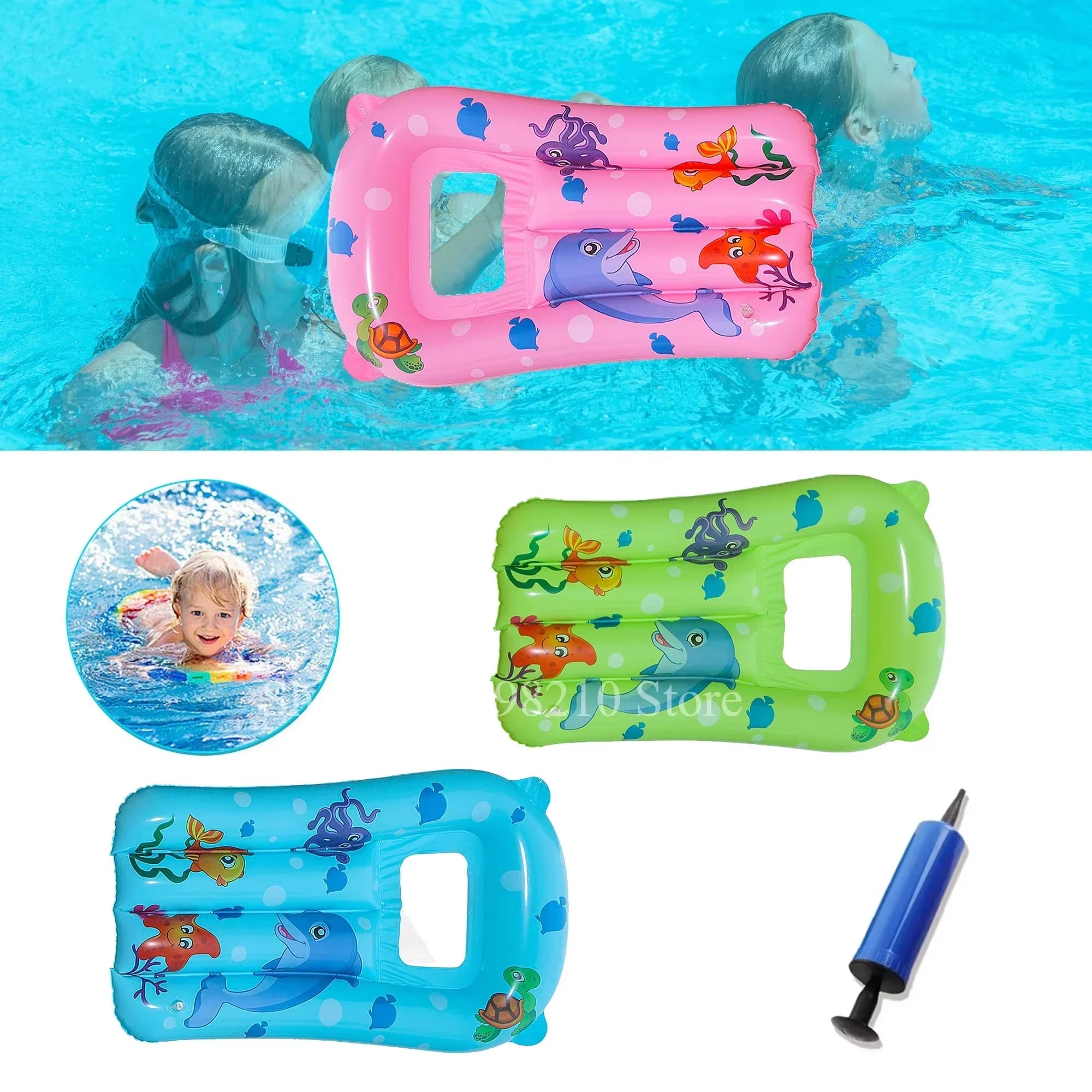 Inflatable Pool Floating Seat with Manual Air Pump - Water Hammock and Swimming Ring for Pool Leisure Activities