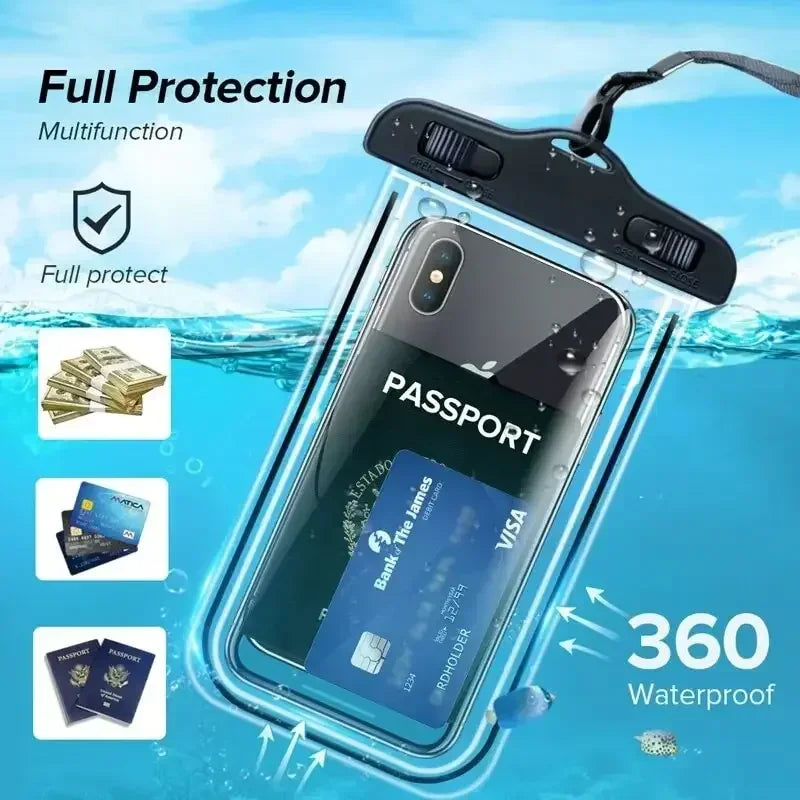 Waterproof Phone Case Swimming Water Proof Bag Universal Underwater Phone Protector Pouch PV Cover for Iphone 12 Pro Xs Max XR X