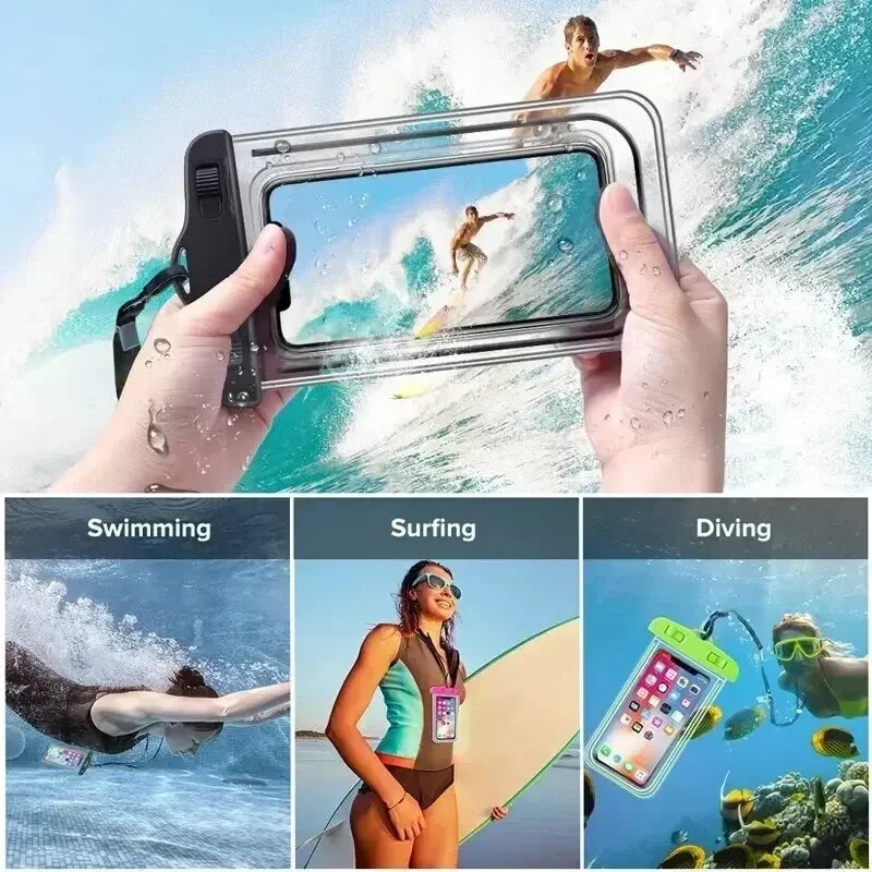 Waterproof Phone Case Swimming Water Proof Bag Universal Underwater Phone Protector Pouch PV Cover for Iphone 12 Pro Xs Max XR X