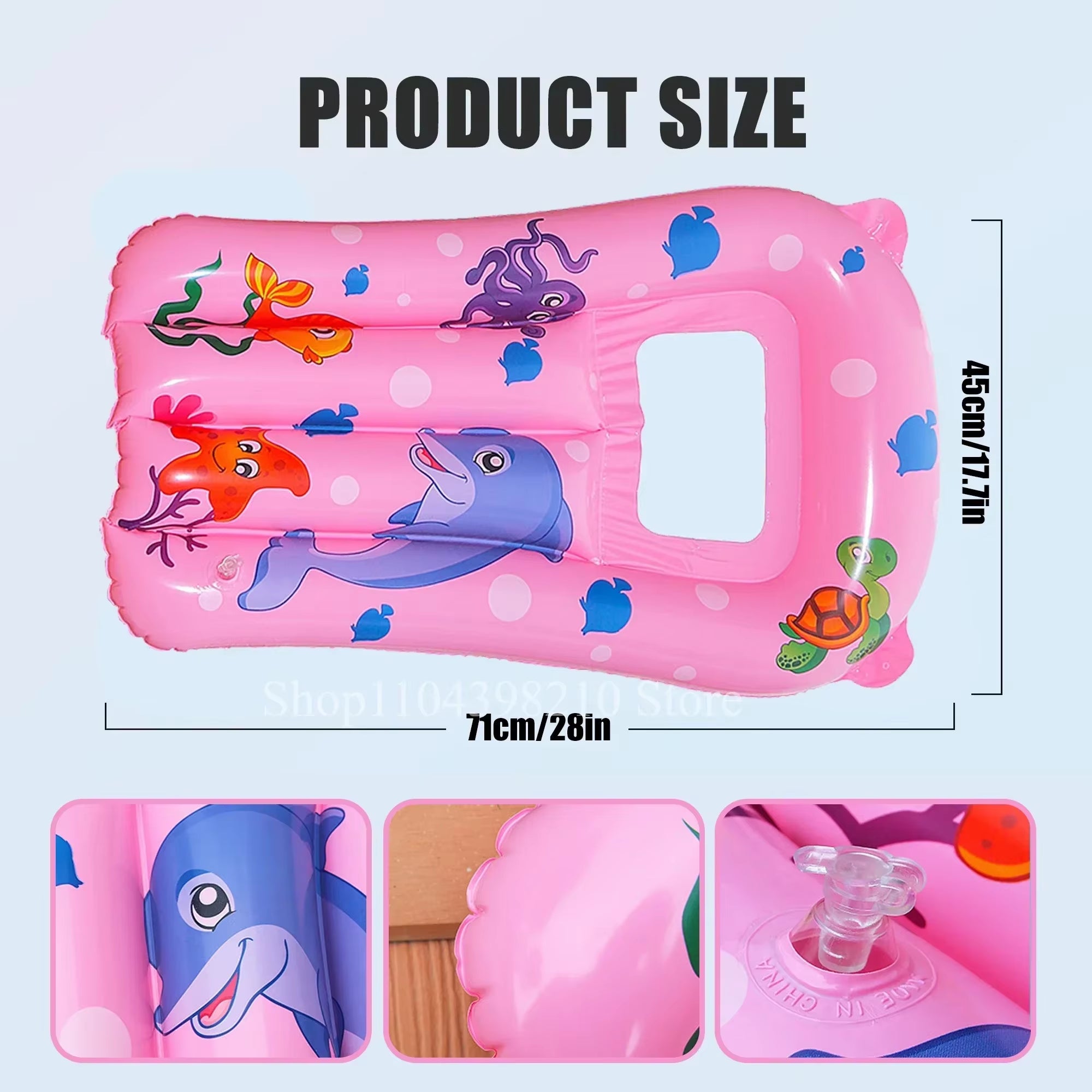 Inflatable Pool Floating Seat with Manual Air Pump - Water Hammock and Swimming Ring for Pool Leisure Activities