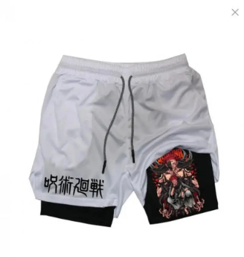 Naruto 3D Print Akatsuki Men 2 in 1 Swimming Trunks Shorts with Compression Quick Dry Swiming Double Layer Running Beach Shorts