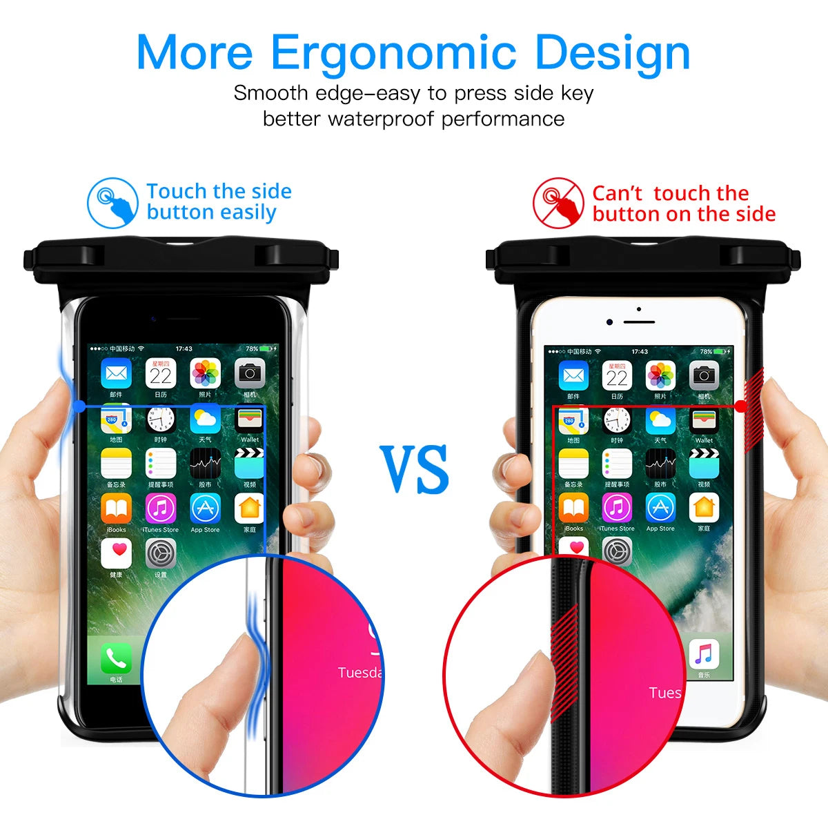 Universal Waterproof Phone Case Swimming Water Proof Bag Underwater Phone Protector Pouch Cover for Iphone 11 12 13 14 Pro Max X