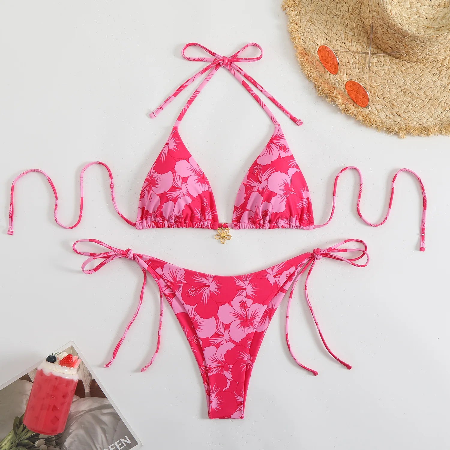 Sexy Swimsuit Women'S Bikinis Swimwear Woman 2026 Bathing Suit 3 Piece Triangle Bikinis Sets Beach Dress Wear Cover up Beachwear