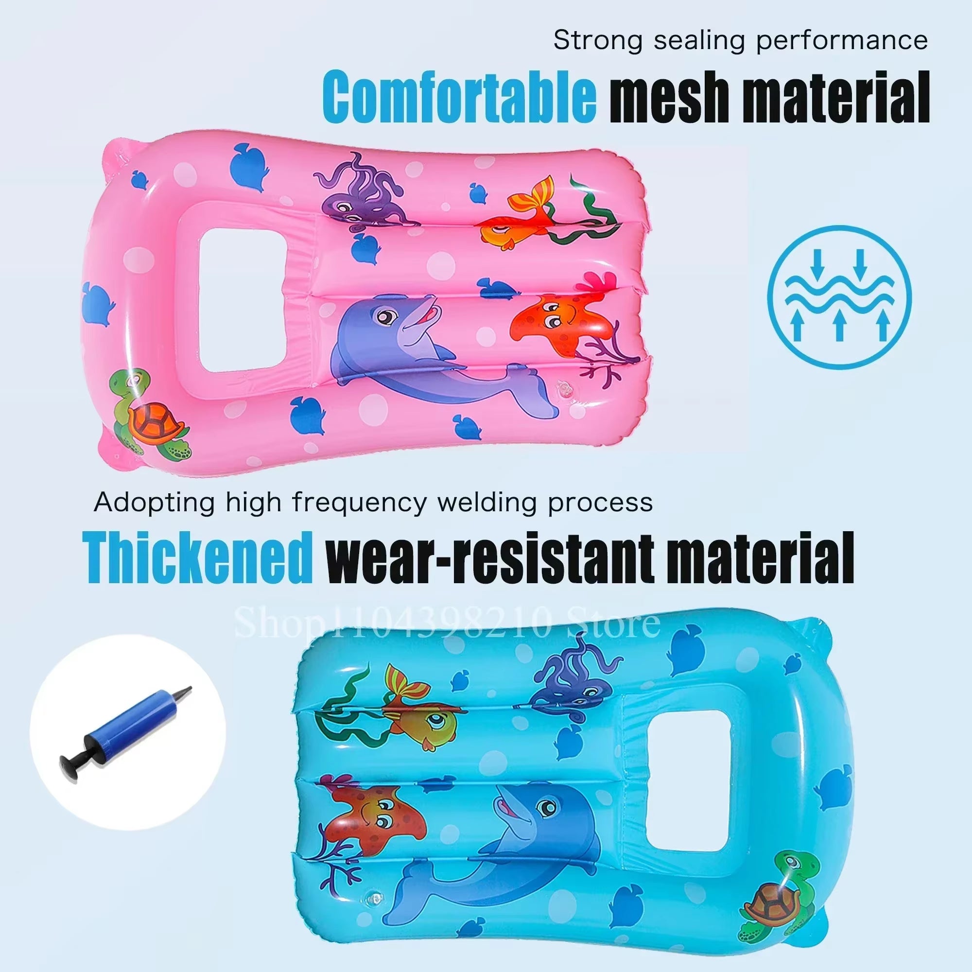 Inflatable Pool Floating Seat with Manual Air Pump - Water Hammock and Swimming Ring for Pool Leisure Activities
