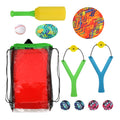 Water Sports Set 4 Games Splash Flying Disk Splash Football Foam Baseball Bat & Ball Sling Shots with Splash Balls Ages 3+