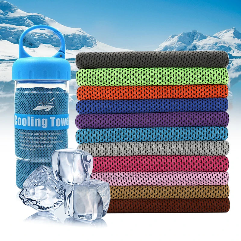 New Sport Cooling Towel with Towel Bottle Utility Enduring Instant Ice Towel Heat Relief Reusable Cool and Cold Towel