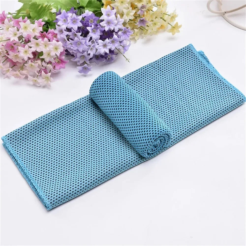 Cooling Towel for Sports - Quick-Dry Polyester Ice Towel for Outdoor & Labor Sweat-Wiping