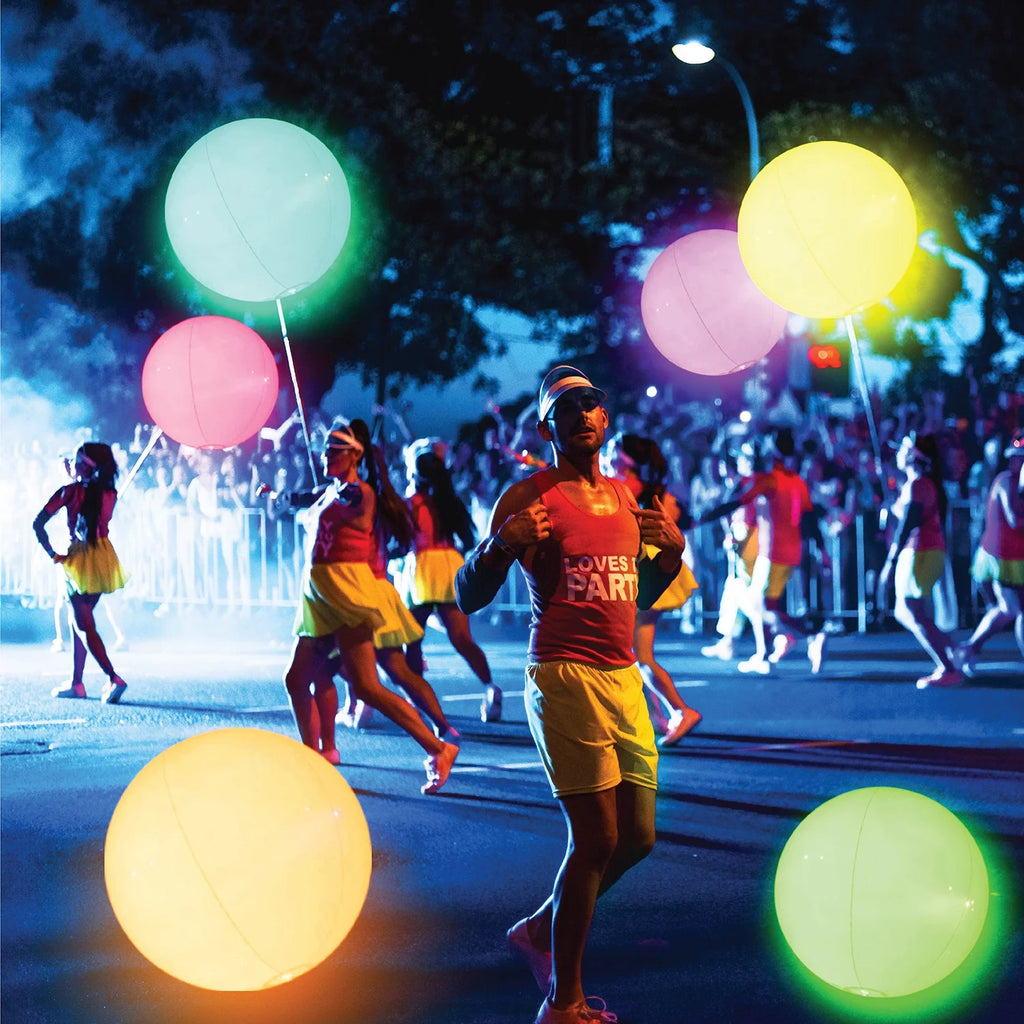 Light up Pool Toys, 4 Pack Glow Beach Ball, 8 Modes Pool Activities Decorations for Adult, Floating Pool Games Balls for Swimming Pool Party
