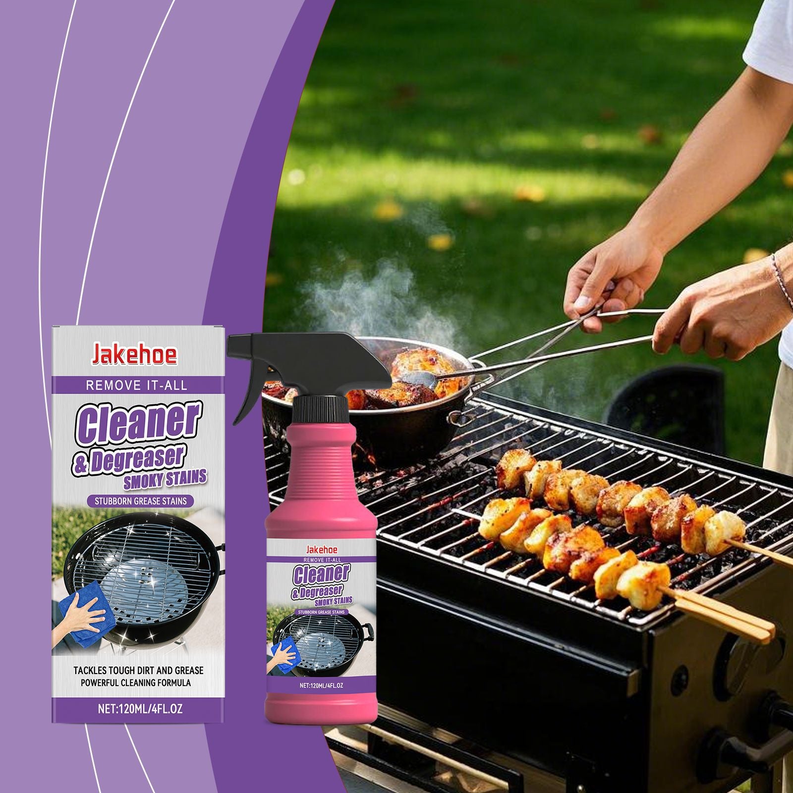 BBQ Grill Cleaner Liquid for Stains and Grease
