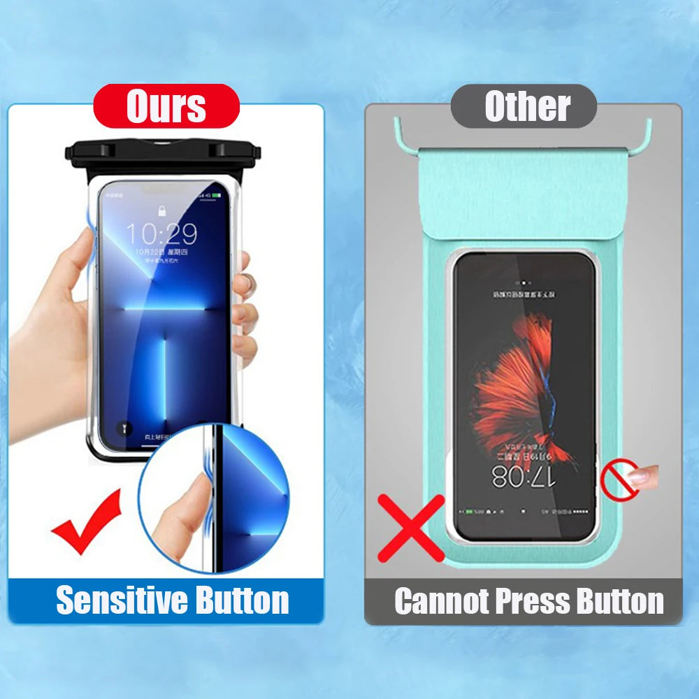 Waterproof Phone Case Swimming Water Proof Bag Universal Underwater Phone Protector Pouch Cover for Iphone 11 12 13 14 15 16 Pro