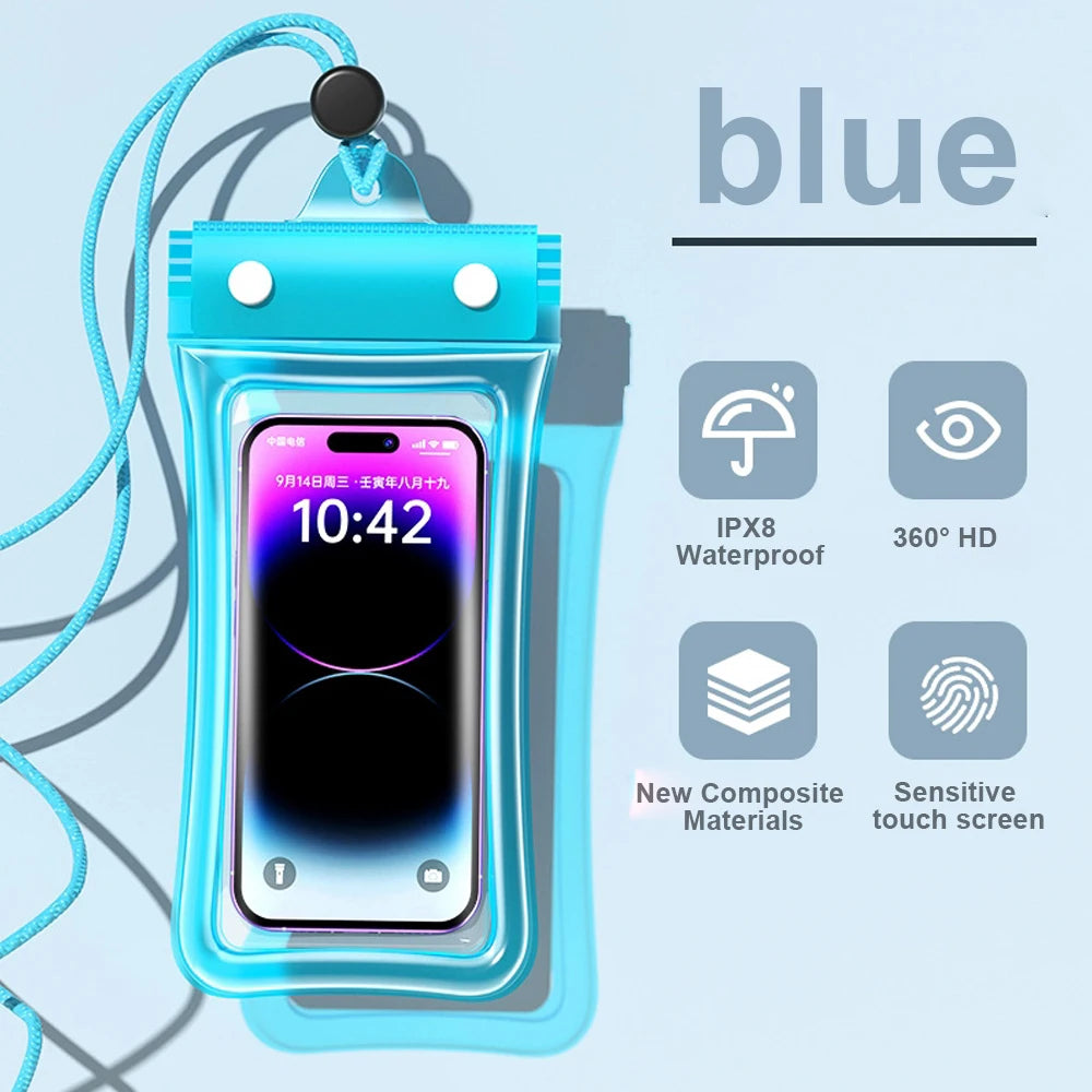 Universal Waterproof Phone Case Swimming Water Proof Bag Underwater Phone Protector Pouch Cover for Iphone 11 12 13 14 Pro Max X