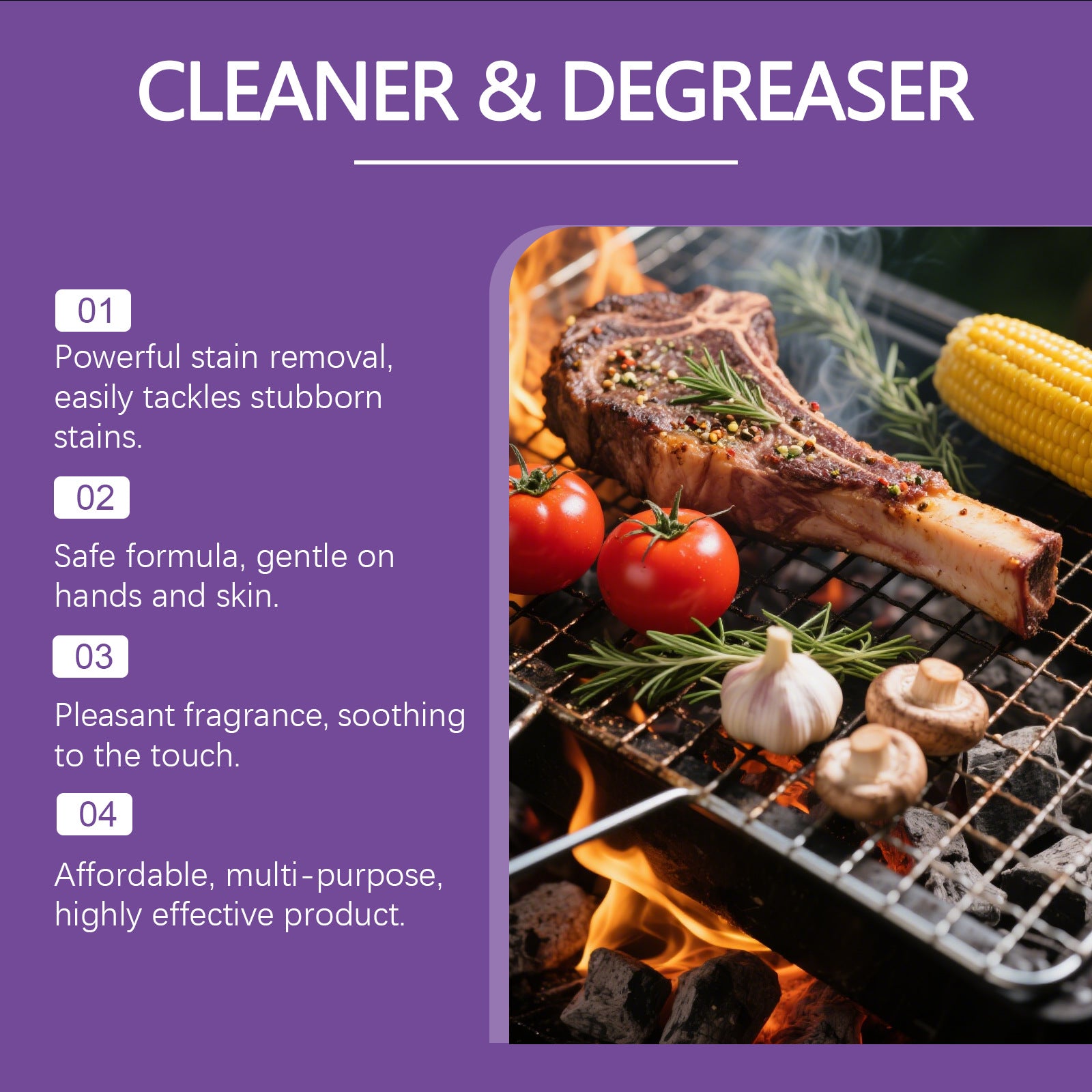BBQ Grill Cleaner Liquid for Stains and Grease